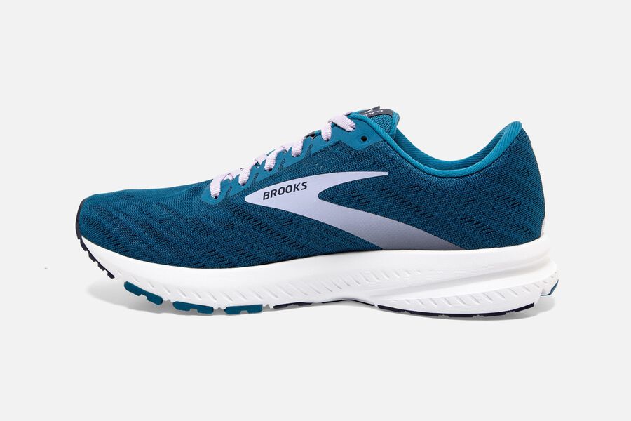 Brooks Running Shoes Womens Blue/Silver - Launch 7 Road - 2513-VSLKP